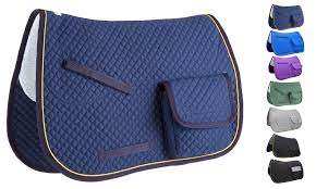 Seasonal Wholesale <b>Cheap</b> Price Australian Eco-Friendly Polycotton Quilted Comfortable Pocket Purple Color Saddle <b>Pad</b> Customize - Product Image 2