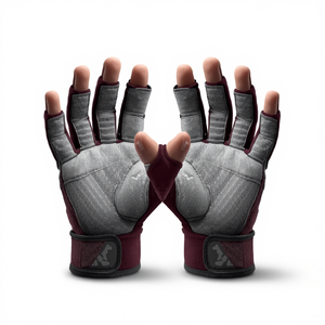 Maroon Finger Field Hockey <b>Gloves</b> Protective Padded <b>Sports</b> <b>Gloves</b> For Hockey Training Match Play And Player Safety - Product Image 2