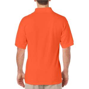 Camiseta Deportiva de Manga Corta Color Naranja Sólido con Logotipo Personalizado OEM de 3 Botones para Polo, Absorbe la Humedad, para Adultos - Product Image 4