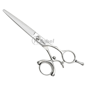 Vente en gros de ciseaux de coiffeur en acier inoxydable à haute teneur en carbone finition argentée super coupés avec lame droite et incurvée tranchante - Product Image 4