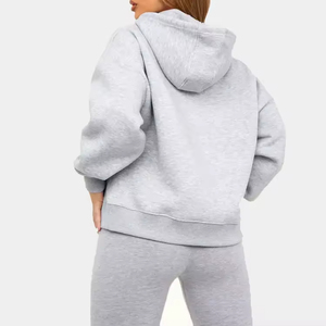 Sudadera con Capucha de Moda Casual de Invierno para Mujer, Tallas Grandes, Estilo Urbano, 100% Algodón, Personalizable en la Parte Delantera, Color Personalizado, Antipilling, Secado Rápido - Product Image 4