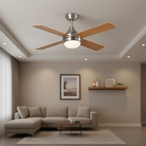 Ventilateur de plafond en bois de 110 cm avec lumière LED - Product Image 3