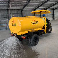 Camion-citerne à eau motorisé KASAKO 300cc, 3 roues, capacité de charge de 400 kg, carrosserie fermée, moto à essence certifiée EEC DOT