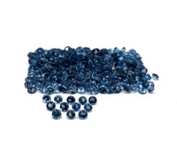 Topaze bleue de Londres naturelle, taille ronde, pierre précieuse en vrac, 3-10 mm, topaze bleue de Londres facettée, pierre pour la fabrication de bijoux