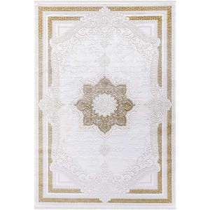 Alfombra Moderna Blanca Elkenz EK008 de Rugs Depot, 100% Acrílica, No Desprende Pelusa, Fácil de Limpiar, Duradera, para Dormitorio, Estudio, Habitaciones Infantiles - Product Image 1