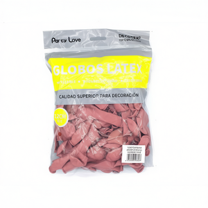 Party Love <b>Latex</b> Balloons 12Cm <b>Pink</b> Opaco 100Pcs Bag For Decoration - Product Image 2