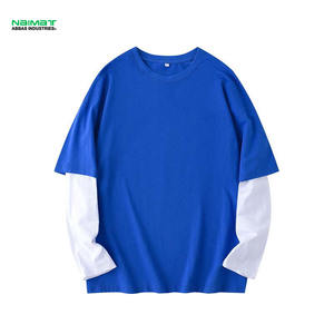 T-shirt double couche à manches longues en coton 100% de haute qualité - Product Image 2