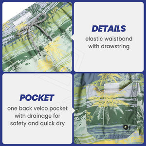 Factory Direct Custom Logo Printed and Embroidery Board Shorts Swim <b>Trunks</b> Swimwear for <b>Men</b> - Product Image 4