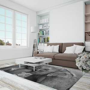 Tapis pour bébé motif éléphant, Tapis motif maman éléphant, Tapis style ferme, Tapis tendance, Tapis à poils doux - Product Image 4