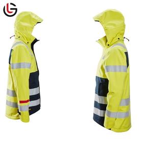 Veste de travail de sécurité unisexe haute visibilité en polyester imperméable durable de haute qualité de grande taille - Product Image 6