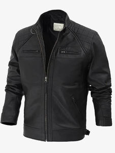 Veste de moto unisexe en cuir véritable coupe-vent, personnalisable, veste de motard protectrice, fournisseur OEM en gros - Product Image 3