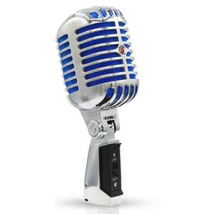 ไมโครโฟนวินเทจ 5 คอร์ คลาสสิค ไดนามิก ระดับมืออาชีพ XLR สตูดิโอ สไตล์เรโทร สีฟ้า - Product Image 1
