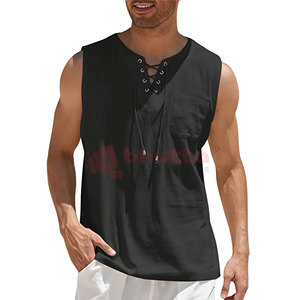 Última moda Casual sublimación camiseta sin mangas Hombres estilo único de alta calidad tejido de punto transpirable diseño personalizado - Product Image 6