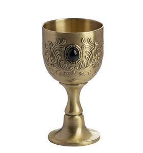 Verre à cocktail de luxe en laiton, design vintage, 300 ml, fait main, très demandé pour restaurants, bars et hôtels - Product Image 1