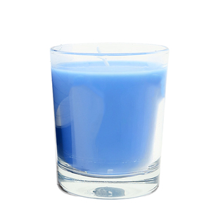 Bougie artisanale moderne de luxe à l'aromathérapie à la violette 20cl, logo personnalisé, cire mélangée, pot en verre cylindrique - Product Image 2