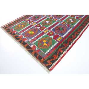 Alfombra Turca Vintage Grande de 6.7x9.4 pies (204x287 cm), Alfombra Roja Ombré - Product Image 2