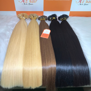Extensions de cheveux naturels I-Tip personnalisées par brin, couleur sur mesure, fournisseur de cheveux Remy vietnamiens en gros - Product Image 5