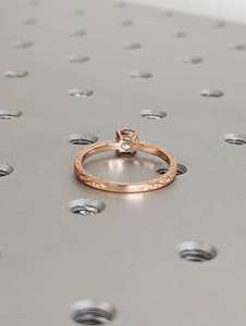 Anillo de compromiso de morganita Anillo de morganita floral vintage Anillo floral inspirado en hoja chapado en oro rosa de 925 14K - Product Image 3