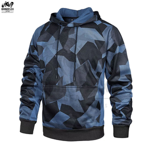 Sudadera con Capucha de Camuflaje para Hombre, Ropa Urbana Transpirable, Sudadera Básica de Algodón Combinado, Sudadera con Capucha de Camuflaje con Logotipo Personalizado en Venta - Product Image 4
