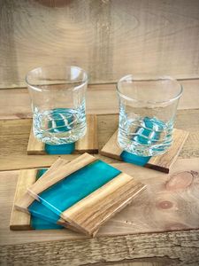 Sous-verres en résine de bois durable de nouvelle conception, sous-verres en résine époxy pour les boissons, verrerie de qualité provenant de Quality Enterprises - Product Image 2