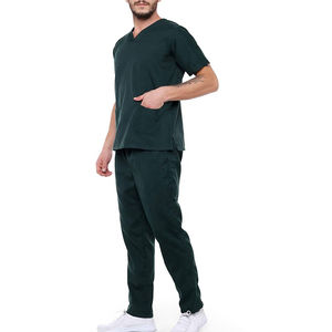 Ensemble de blouses médicales professionnelles pour hommes, en coton respirant, haut à manches courtes et pantalon, uniforme personnalisable pour médecins, infirmières, hôpitaux - Product Image 2