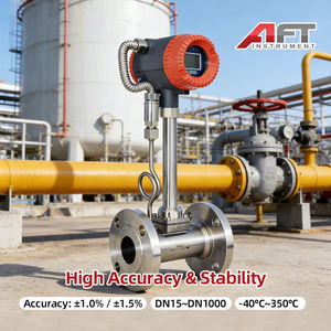 Sistem Uap Industri Cairan Gas <span class=keywords><strong>Air</strong></span> Minyak 4-20mA <span class=keywords><strong>Flow</strong></span> <span class=keywords><strong>Meter</strong></span> Vortex Karman DN50 Buatan Sendiri OEM untuk Uap Jenuh - Product Image 2