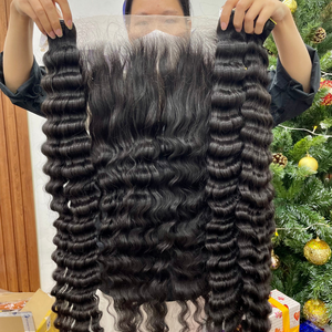 Vente en gros de cheveux humains naturels tissage profond vietnamiens paquets de cheveux cambodgiens bruts non traités HD Lace Soft Hand Feeling Hairvietnam - Product Image 3