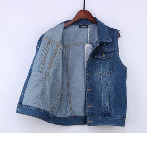 Gilet en jean unisexe Ryan Pro Gear, nouveau design tendance, sans manches, pour homme et femme, veste en jean à capuche pour femme - Product Image 3