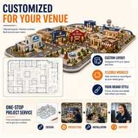 Cité de jeu de rôle innovante pour enfants avec module interactif de formation professionnelle, projet de simulation de parc d'attractions intérieur créatif