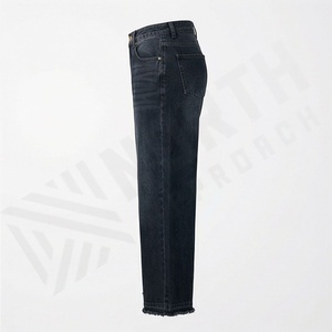 Pantalones Vaqueros de Pierna Recta Vintage para Mujer, Transpirables, Estilo Mop, Holgados, con Botones, para Primavera, Verano y Otoño - Product Image 3