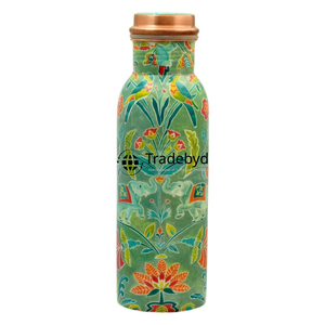 Tradebyd Bouteille d'eau durable et écologique en cuivre ayurvédique large compagnon de boisson en plastique pour un mode de vie sain - Product Image 5
