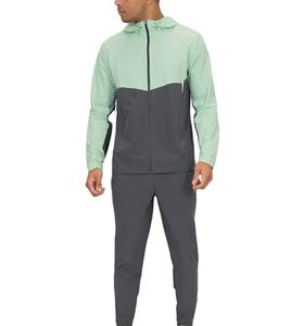 Ensemble de survêtement athlétique pour femme, coupe-vent, jogging, course à pied, gym, fitness, respirant, sweat à capuche zippé, pantalon léger, décontracté - Product Image 1