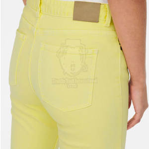 Service OEM disponible, pantalon en jean à taille droite et taille ajustable pour femmes, pantalon en jean pour femmes à taille haute - Product Image 6