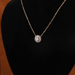 Luxurious Minimal 18KT <b>Solid</b> <b>Gold</b> Plated Round Cut Lab Grown Diamond <b>Pendant</b> New Trendy Classic Style Charming fashion <b>Pendant</b> - Product Image 3