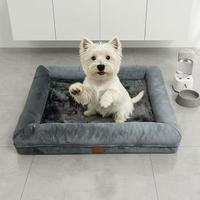 Coussin pour chien et chat écologique de luxe, compressible, toutes saisons, chaud, rectangulaire, XL, amovible, lavable, avec rebond rapide