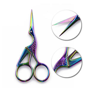 Stork Embroidery Scissors And <b>Cross</b> <b>Stitch</b> Sewing Craft Bird Small Tool Scissor with colors and smooth working zarnab surgical - Product Image 1
