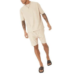 Conjunto informal de dos piezas para hombre, ropa de moda 2025, camiseta de manga corta, pantalón corto, camisa de verano y conjunto corto para hombre - Product Image 4