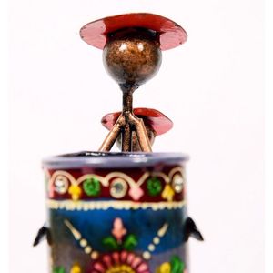 Portalápices con forma de bicicleta de hierro tradicional Blue Moore con diseño ligero y duradero para uso en mesa decoración del hogar - Product Image 6