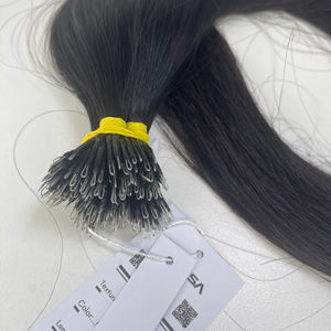 Proveedor de cabello al por mayor Extensiones de cabello de micropunta 100% Cabello humano virgen vietnamita color negro natural - Product Image 1