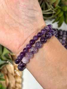 Pulsera de amatista Chevron para la curación espiritual del tercer ojo y el chakra de la Corona - Product Image 3