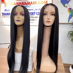 Pas cher prix os droit Transparent dentelle fermeture perruques cheveux de couleur naturelle, 100% cheveux vietnamiens bruts en gros - Product Image 3