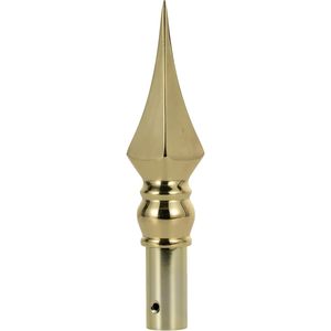 USA TOP FLAGSINC Punta de Asta de Bandera Cuadrada Dorada de Aleación de Zinc para Interiores, para Astas de Bandera de 1 Pulgada de Diámetro, para Desfiles - Product Image 3
