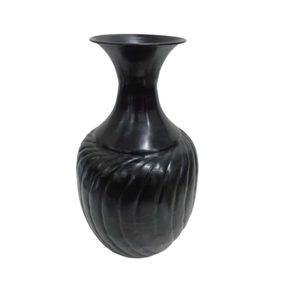 Florero de Metal de diseño moderno, maceta de mesa hecha a mano de aluminio negro mate de calidad superior para sala de estar y jardín - Product Image 1