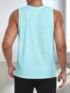 เสื้อแขนกุดลายกราฟิกสำหรับผู้ชายเสื้อออกกำลังกายแขนกุดเสื้อออกกำลังกายยิมชายหาดเสื้อยืดสไตล์ฮาวายต้นมะพร้าว - Product Image 2