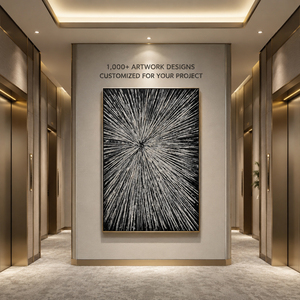 White Radiant Field Wabi Sabi Handmade <b>Canvas</b> Painting Modern Still Life Artwork Home Decor - Product Image 1