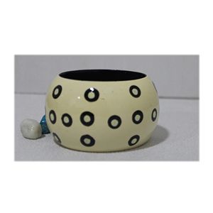 Nuevas pulseras y brazaletes de madera de diseño elegante de moda para mujer, brazalete de color de madera tradicional de círculo negro y color blanco - Product Image 1