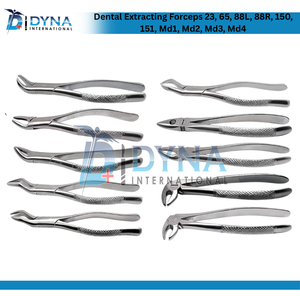 Pinces d'extraction dentaires de qualité supérieure Lot de 10 instruments allemands d'extraction de dents en acier inoxydable - Product Image 3