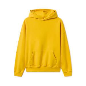 Vente en gros Sweat à capuche oversize ras du cou tricoté en coton épais Pull oversize personnalisé pour hommes unisexe Sweats à capuche sans cordon - Product Image 1