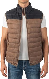 Vente directe d'usine Meilleures ventes Veste d'hiver décontractée pour homme Vêtement d'extérieur de haute qualité Respirant Fermeture éclair personnalisée Col en V Gilet matelassé 100% - Product Image 6