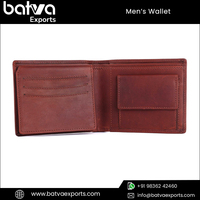 Dompet Pendek Pria Berkualitas Tinggi Gaya Vintage Elegan Siap Bepergian Kulit Asli Anti RFID Lipat Dua Berbahan Katun